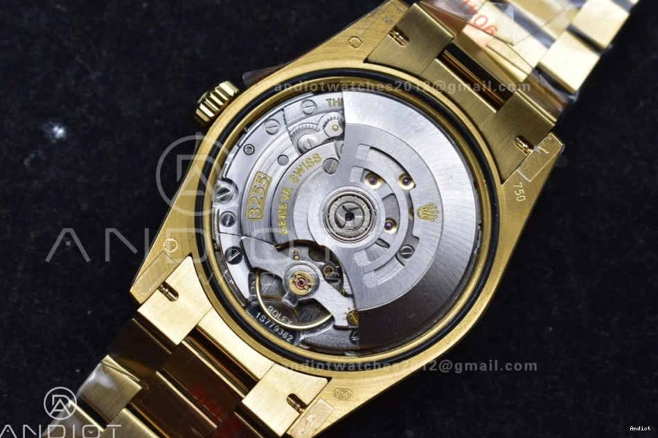 on DayDate (Gain President with Diamond QF YG Best Weight) Steel V5 Grey Square Dial Bracelet Edition vr3255 36 904L 0419